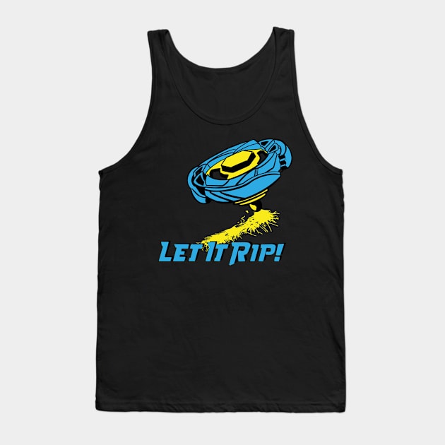 beyblade blue / yellow Tank Top by Lins-penseeltje